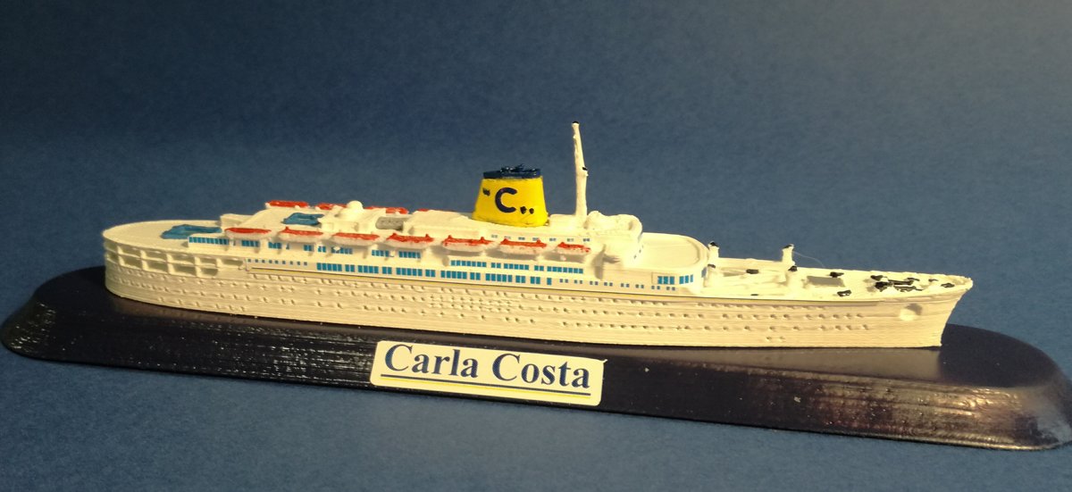 Modello nave Costa Crociere nave Carla Costa Ex, Flandre scala 1 1250 o Variante colori Epirotiky Line Pallas Athena