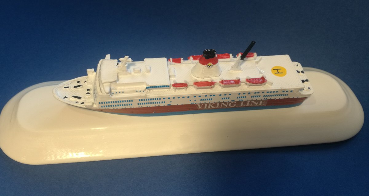 Model ship Ferry Ro/ro pax Rosella - Turella Viking Line Finland scale 1 1250 