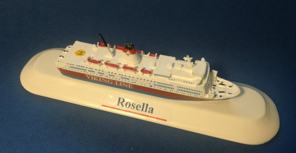 Model ship Ferry Ro/ro pax Rosella - Turella Viking Line Finland scale 1 1250 