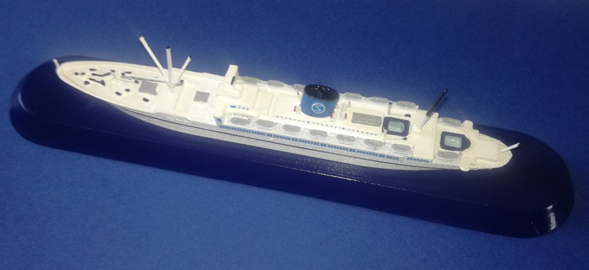 SIOSA FRATELLI GRIMALDI ship VENEZUELA Ex. De Grasse ex Empress of australia . - model ship 1 1250
