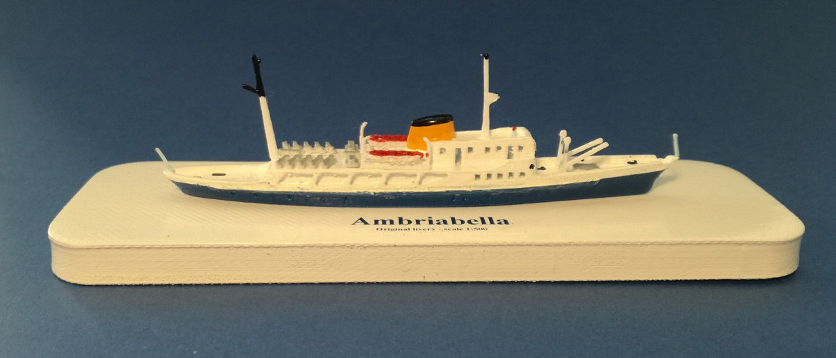 DIONEA o AMBRIABELLA soc. Alta Adriatica Trieste model ship Scale 1:500 