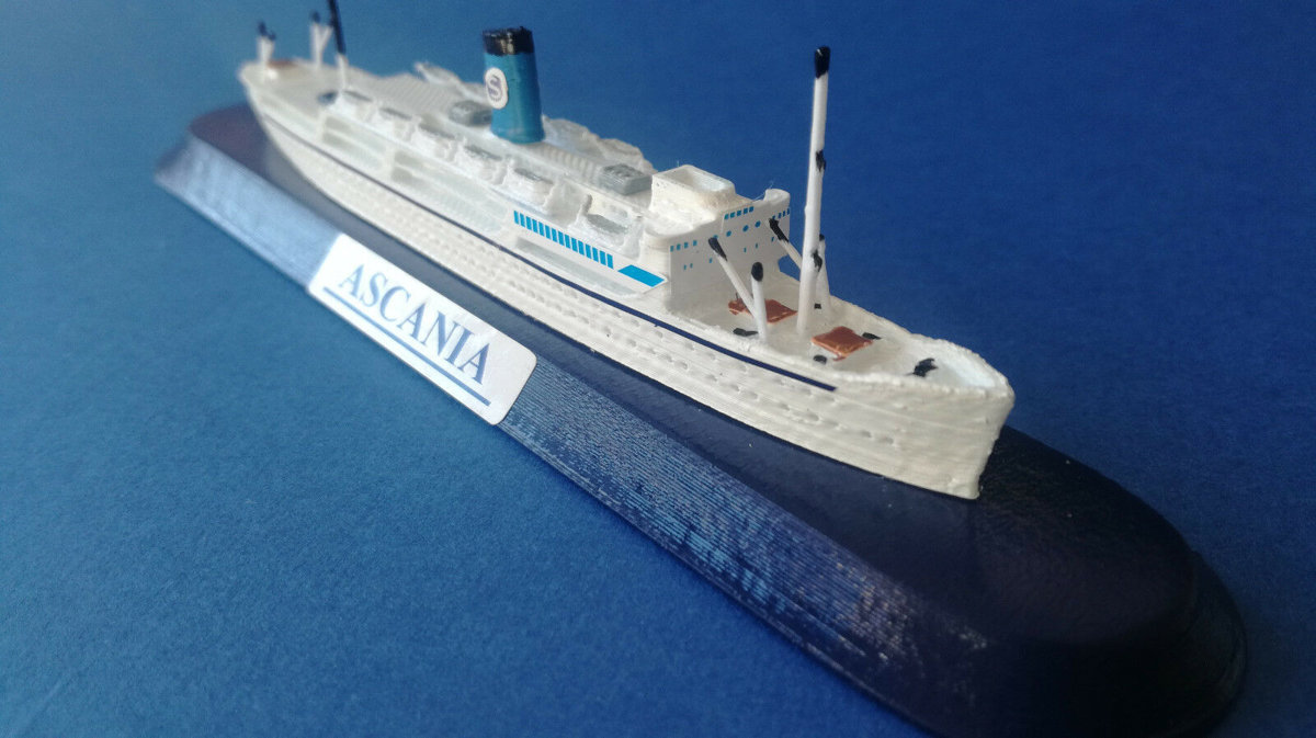 ASCANIA anni 50 Ex Florida SIOSA line FRATELLI GRIMALDI model ship 1 1250
