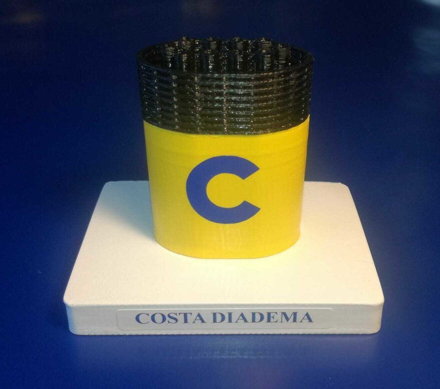 Costa Diadema , model funnel - Modello ciminiera scale 1:300 Costa Crociere
