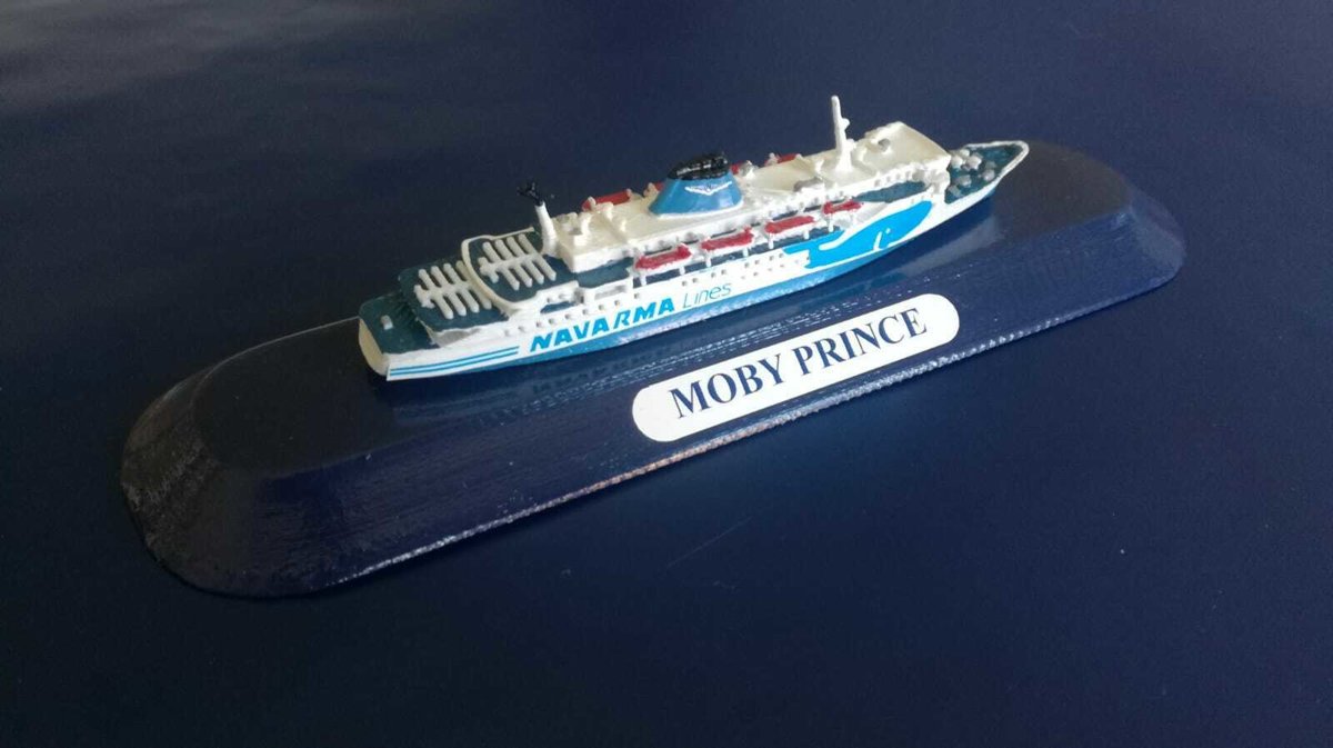 MOBY PRINCE ex Koningin Juliana modellino nave scala 1:1250 MOBY- Navarma Lines