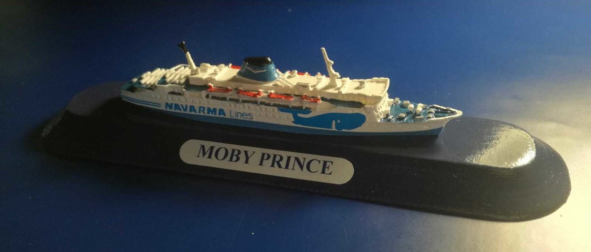 MOBY PRINCE ex Koningin Juliana modellino nave scala 1:1250 MOBY- Navarma Lines
