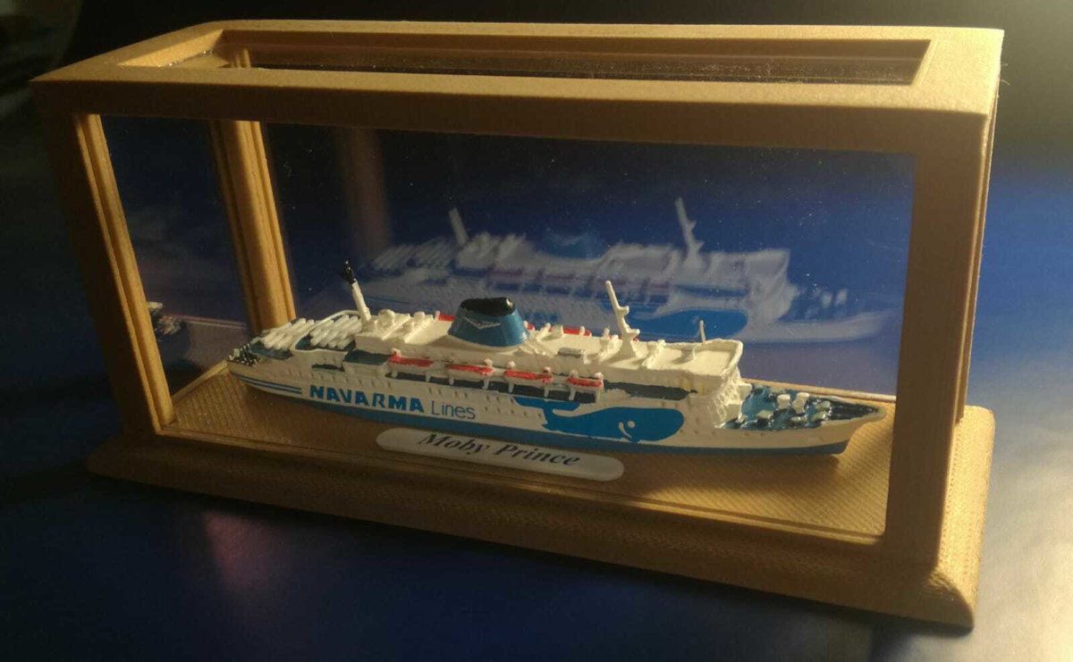 MOBY PRINCE ex Koningin Juliana modellino nave scala 1:1000 MOBY Lines- Navarma Lines
