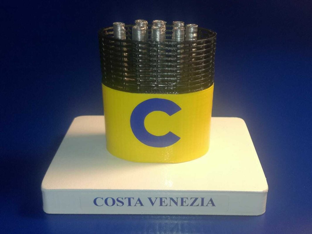 Costa Venezia , model funnel - Modello ciminiera scale 1:300 Costa Crociere